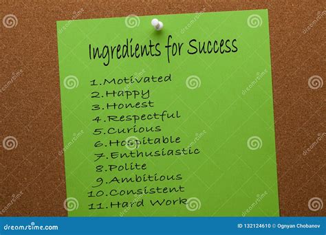 Ingredients for Success Concept Stock Photo - Image of challenge