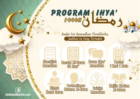 Poster Ihya Ramadan 1 Sedekah Muslim