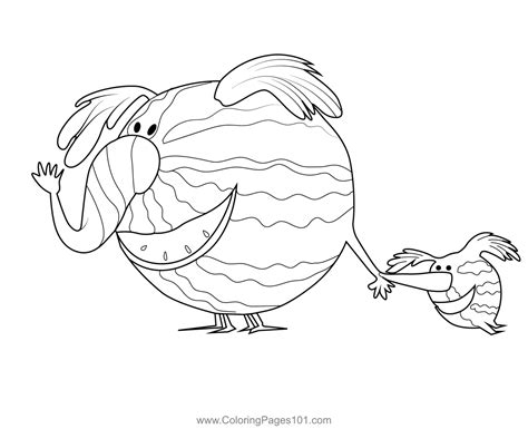 Watermelophants Cloudy With A Chance Of Meatballs Coloring Page For