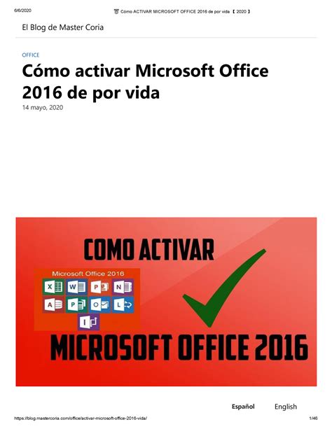 🥇 Cómo Activar Microsoft Office 2016 De Por Vida 【 2020 】 El Blog De