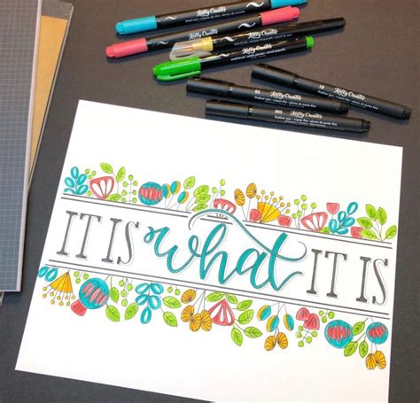 Design A Hand Lettered Quote With Florals Hand Lettering Cards Hand