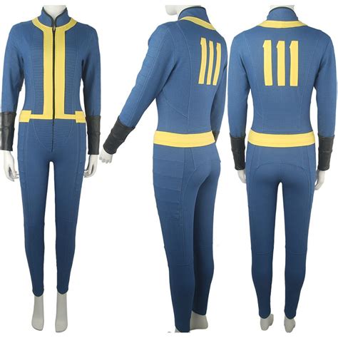 Fallout 4 Sole Survivor Nora Outfit Jumpsuit Bodysuit Suit Halloween
