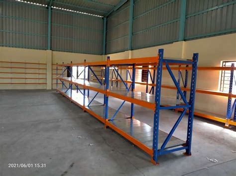 Blue And Orange Stainless Steel Grain Storage Rack Storage Capacity 500