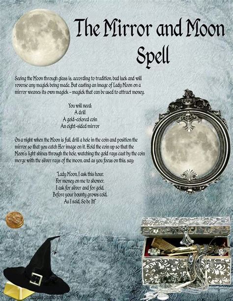Moon And Mirror Spell Magick Spells Moon Spells Book Of Shadows