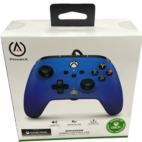 Powera Xbox Enhanced Wired Controller Sapphire Fade Own4less