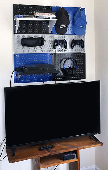 Gaming Pegboard Video Game Storage Platform Guide 6 Wall Control