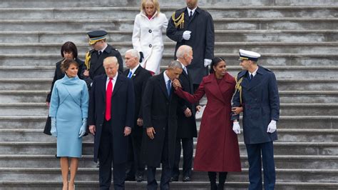 President Trump Photos From The Inauguration Mr Trump Escorted The Obamas Down The Steps Of