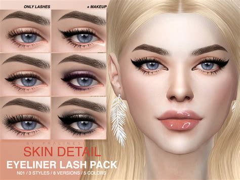 Skin Detail Lash Pack N01 By Pralinesims At Tsr Sims 4