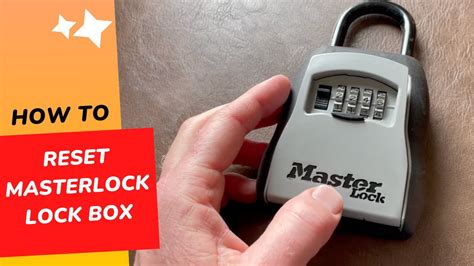 How To Reset Change Code On A Masterlock Lockbox Youtube