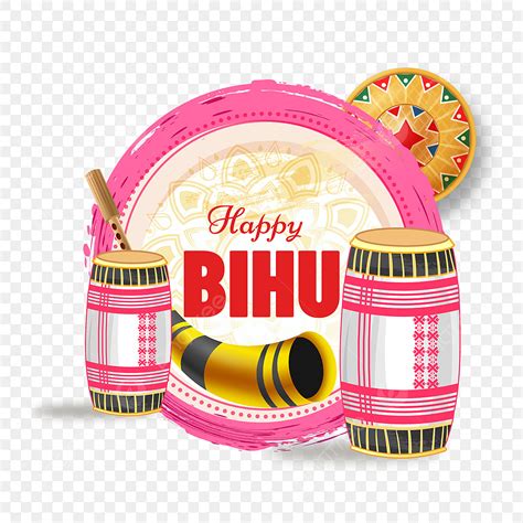 Bohag Bihu Png Picture Bohag Bihu Assam India Pink Brush And Drum