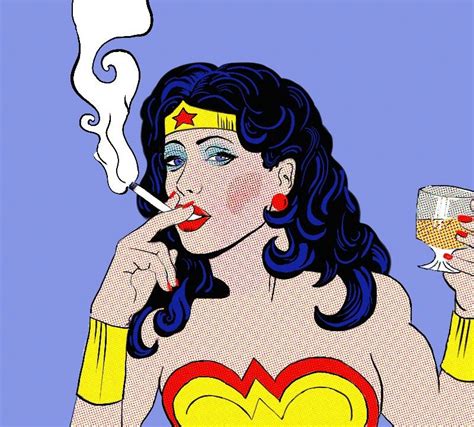 Wonder Woman Smokes Too Comic Book Artwork Comic Books Pop Posters Smoke Art Women Smoking