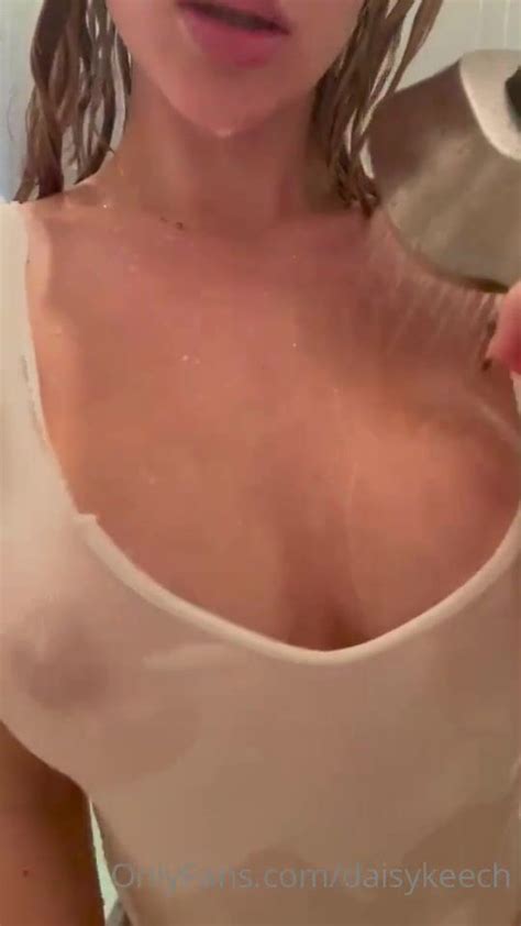 Gorgeous Daisy Keech Topless See Through Wet Boobs Video Tape Leaked