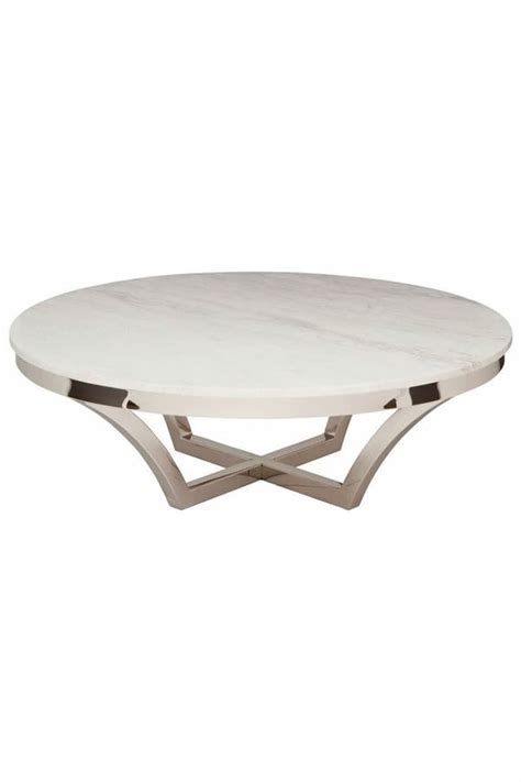 Round white marble table top. Smooth Round White Marble Top Coffee Table - Lexiang