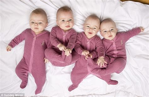 Quadruplets Look Forward To Their First Christmas Together Daily Mail