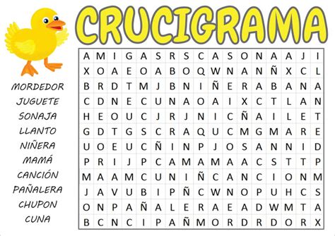 Hemos seleccionado 4 juegos de mesa a partir de 3 años muy distintos entre si para que elijas el que mejor se adapta. Crucigramas │ Juegos para Baby Shower para imprimir ...