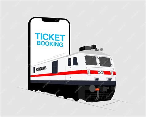 Premium Vector Ticket Booking Through Smartphone Indian Railway