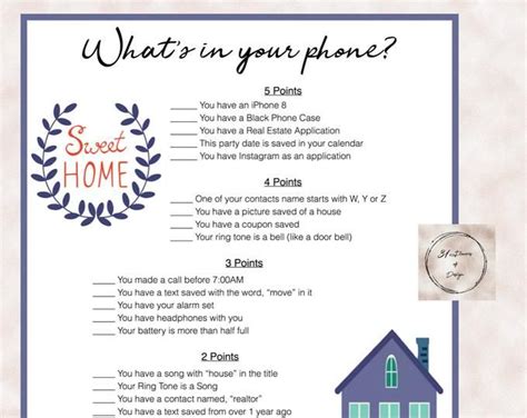 House Warming Party Trivia Game House Trivia New Home Etsy