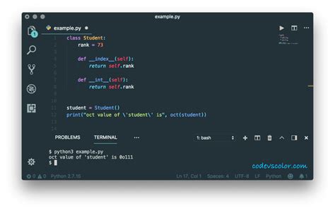 Python Program To Convert An Integer Number To Octal Codevscolor