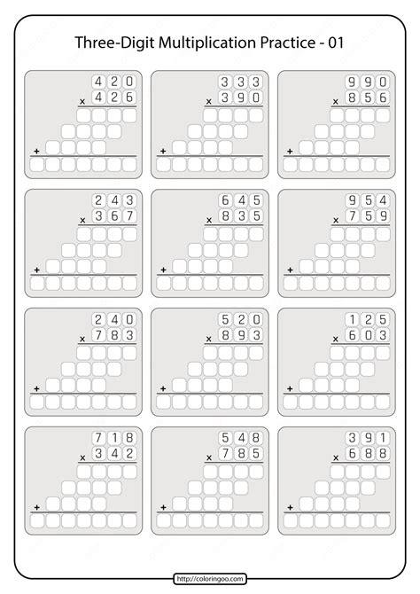 Multiplication Worksheet 5th Grade