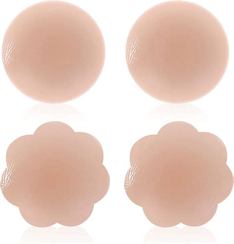 Woman Silicone Pasties Adhesive Bra Reusable Pair Nipple Cover Set By