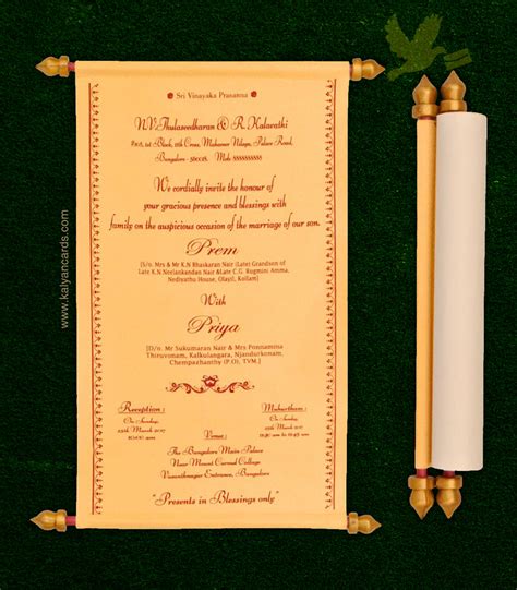 Invitation Scrolls Cards Wedding Evening Party Invitation Card With Box