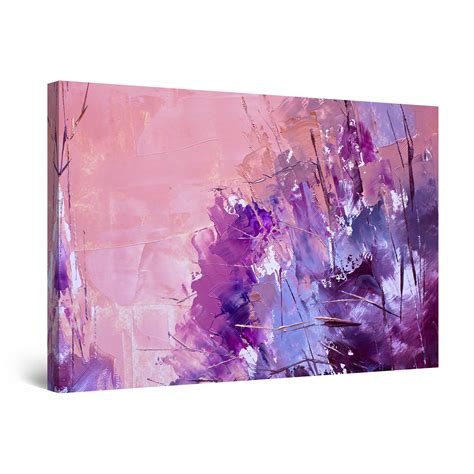 Startonight Canvas Wall Art Abstract Purple Painting Framed 24 X 36
