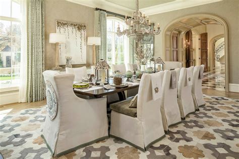This way when the chairs are around the table they look consistent. Glamorous parsons chair slipcovers in Dining Room ...