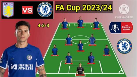 Aston Villa Vs Chelsea ~ Potential Line Up Chelsea Fa Cup Season 20232024 Youtube