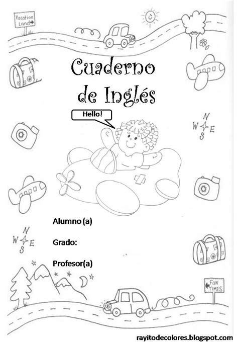 Carátula Para Cuaderno De Inglés Cuaderno De Ingles Caratulas