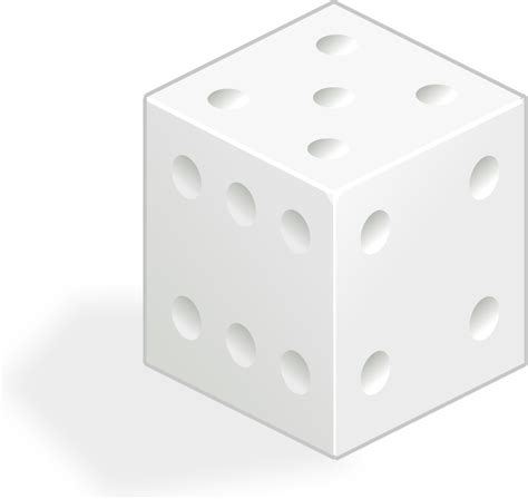 Onlinelabels Clip Art White Dice