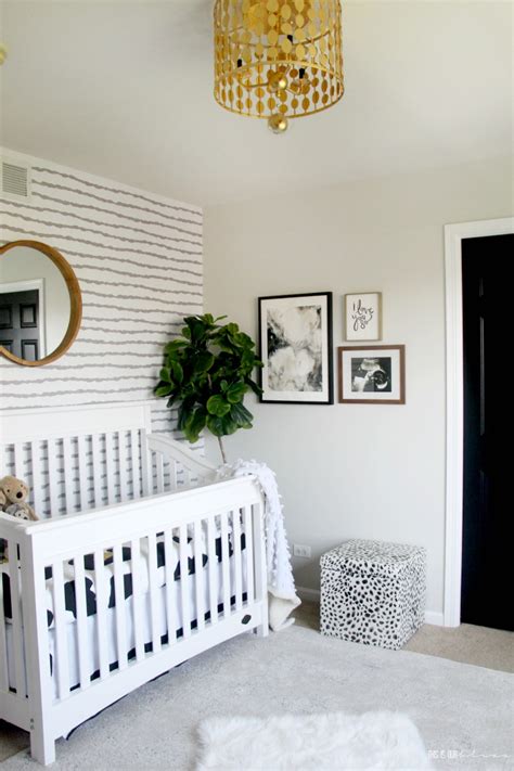 Floral wallpaper accent wall in the nursery so whimsical and. Sophisticated Neutral Nursery Reveal | This is our Bliss