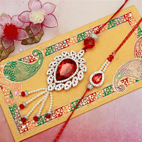 Designer Bhaiya Bhabhi Rakhi Set Gift Send Rakhi Gifts Online