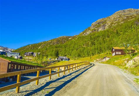 Beautiful Panorama Norway Hemsedal Skicenter With Mountains Cabin And