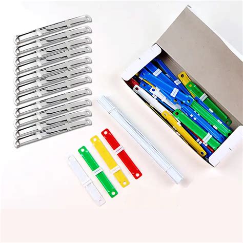 50pcslot 2 Holes Document Paper Fasteners Plastic Binding Binder Rings