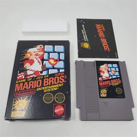 SUPER MARIO BROS Nes Nintendo Complete In Box No Rev Copy 220 48
