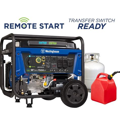 If you have been looking for a sturdy generator, the choice should always be westinghouse wgen9500df. Westinghouse 9,500/7,500-Watt Dual Fuel Gasoline or ...