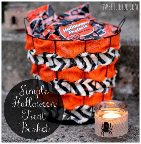 Looking for a unique gift for your son? Simple DIY Halloween Treat Basket - sweet lil you