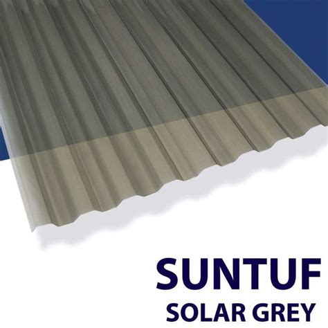 Palram Americas 101931 Suntuf Polycarbonate Panel 12 Ft X26 Solar Grey