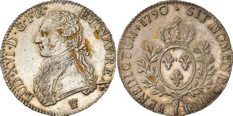 France Ecu 1790 I Coin Louis Xvi Écu Aux Branches Dolivier Limoges