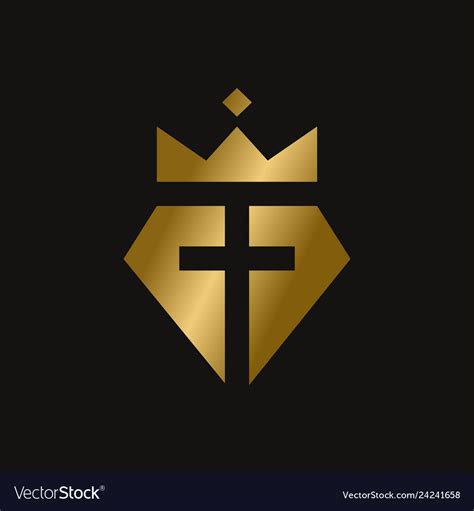King Diamond Christian Symbol Royalty Free Vector Image