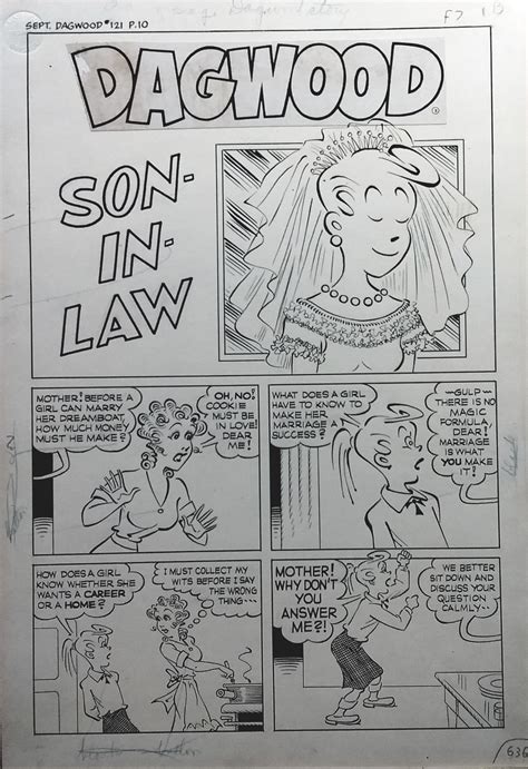 Dagwood Issue 121 1961 Title Page Of Story Blondie And Cookie About To Have Mother Daughter