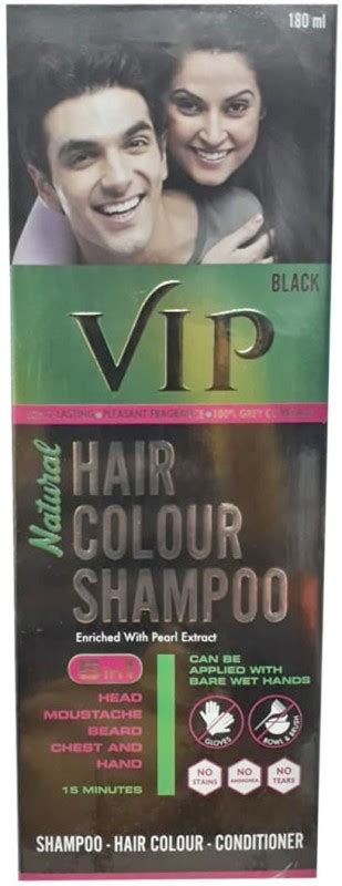 Vip hair colour shampoo is one of the leading natural hair care product which is exclusively available in online india. VIP Hair Colour Shampoo 5 in 1 Hair Color(Black)- Buy ...