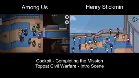 The Airship Among Us And Henry Stickmin Comparison Youtube