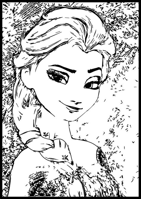 Elsa Frozen Coloring Page | Cartoon coloring pages, Animal coloring