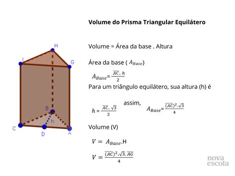 Volume De Prismas Retos De Bases Triangulares Planos De Aula 9º Ano