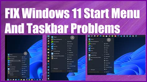 Fix Windows 11 Start Menu And Taskbar Problems