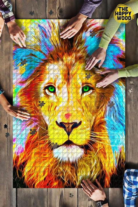 Lion Jigsaw Puzzles The Happy Wood