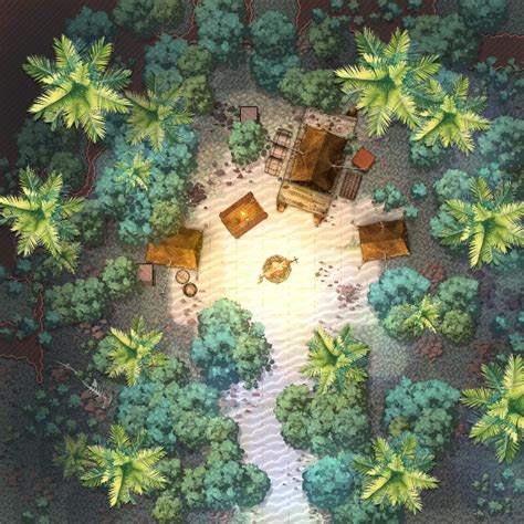 Pirate Encampment 20x20 Dndmaps Fantasy World Map Tabletop Rpg