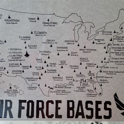 US Air Force Bases Map In Us Air Force Bases Air Force Patches Air Force Recruiter