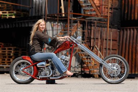 Beautiful Babe On A Beautiful Chopper Chopper Harley Davidson Biker